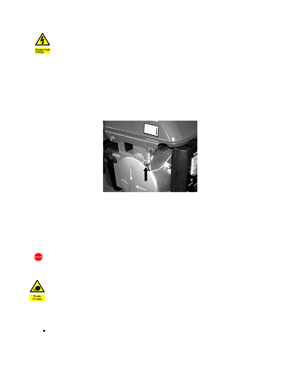 Step 3- ground the generator, Warning, Danger | WEN 56100 Power Pro 2 Stroke 1000 Watt User Manual | Page 12 / 28