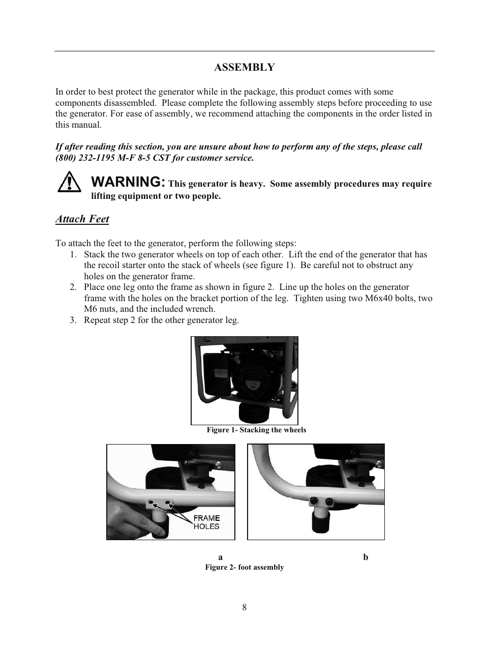 Warning | WEN 56682 7000 Watt Electric Start User Manual | Page 11 / 40