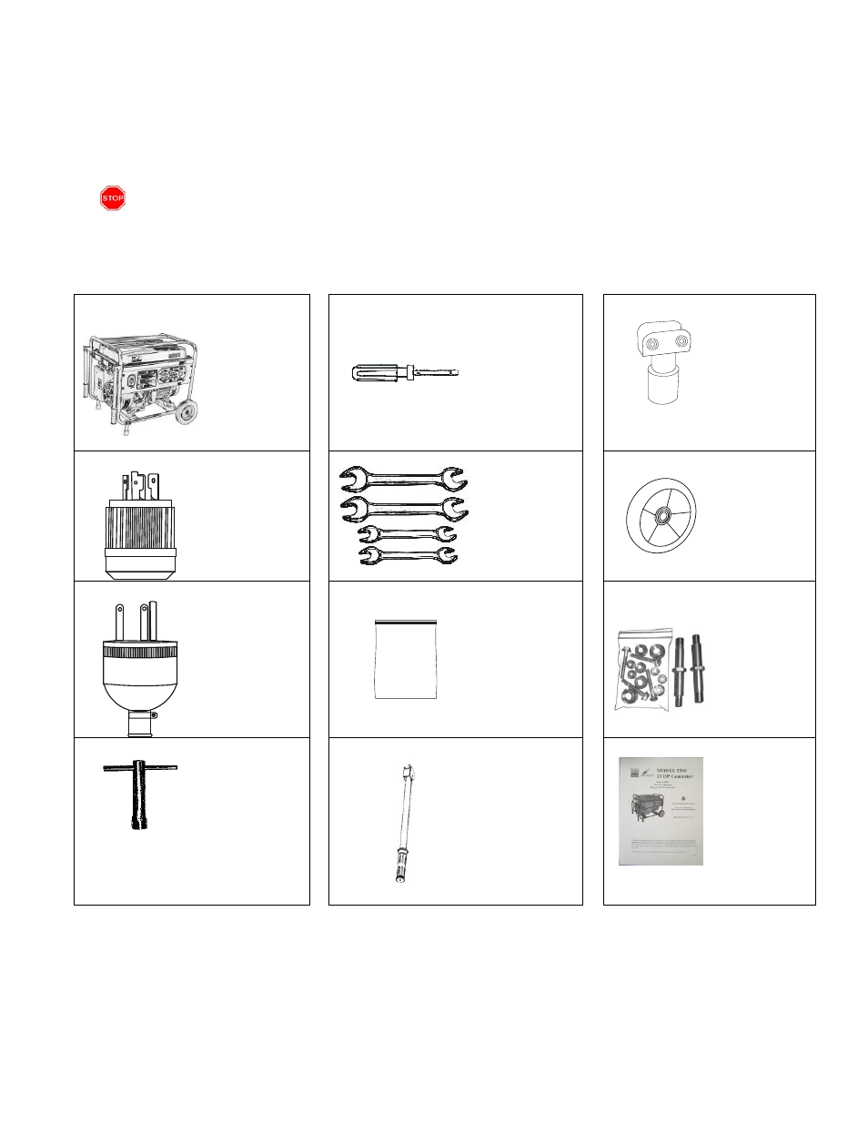 Package contents | WEN 56551 5500 Watt User Manual | Page 11 / 40