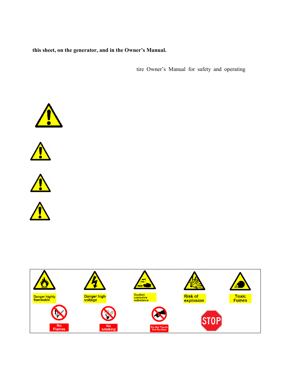Safety information, Danger, Warning | Caution | WEN 56475 4750W Electric Start User Manual | Page 5 / 41