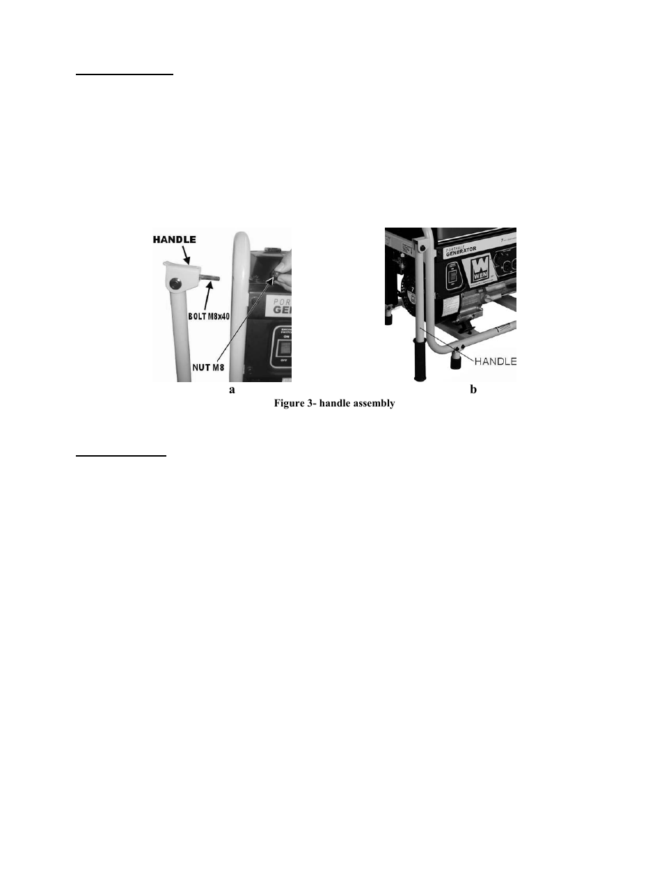 Attach handles attach wheels | WEN 56352 3500 Watt manual User Manual | Page 15 / 40