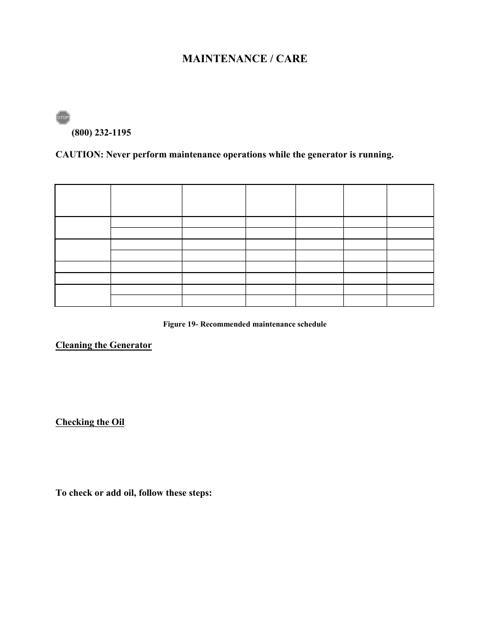 Maintenance / care, Cleaning the generator checking the oil | WEN 56352 3500 Watt manual User Manual | Page 27 / 40