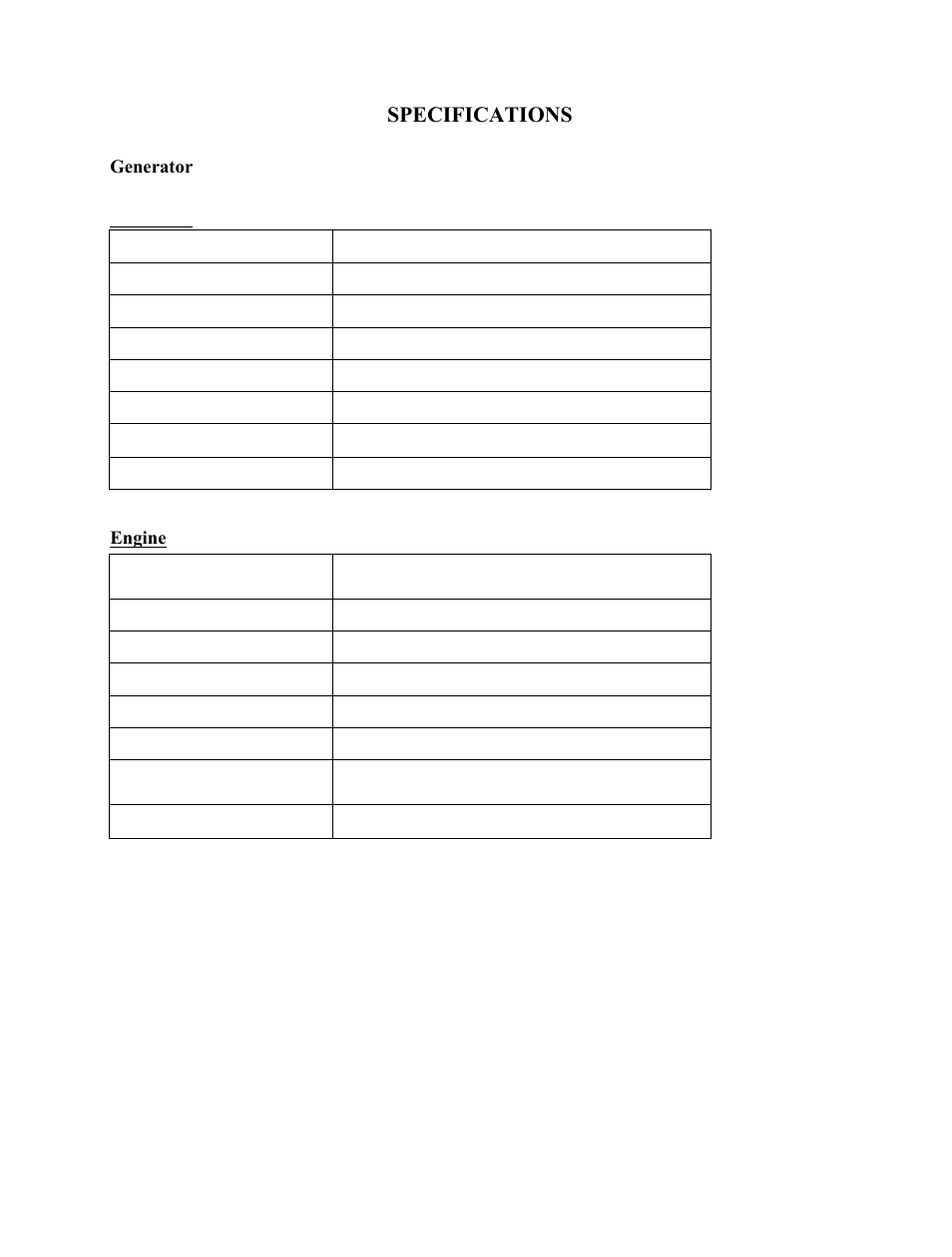 Specifications | WEN 56352 3500 Watt manual User Manual | Page 32 / 40