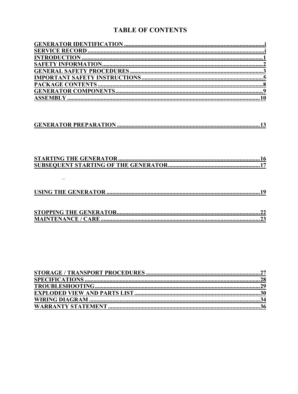 WEN 56352 3500 Watt manual User Manual | Page 4 / 40