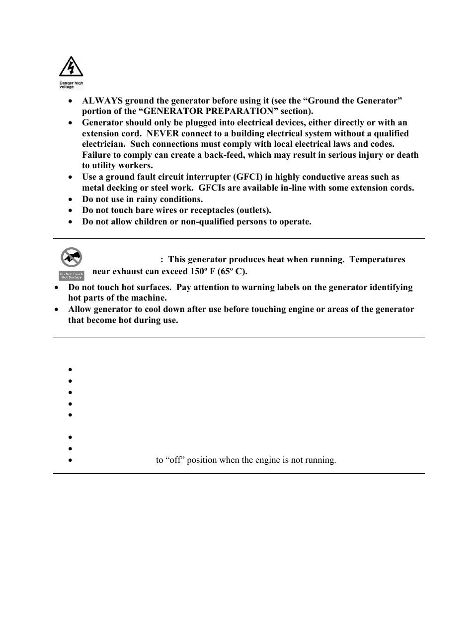 Warning | WEN 56352 3500 Watt manual User Manual | Page 8 / 40