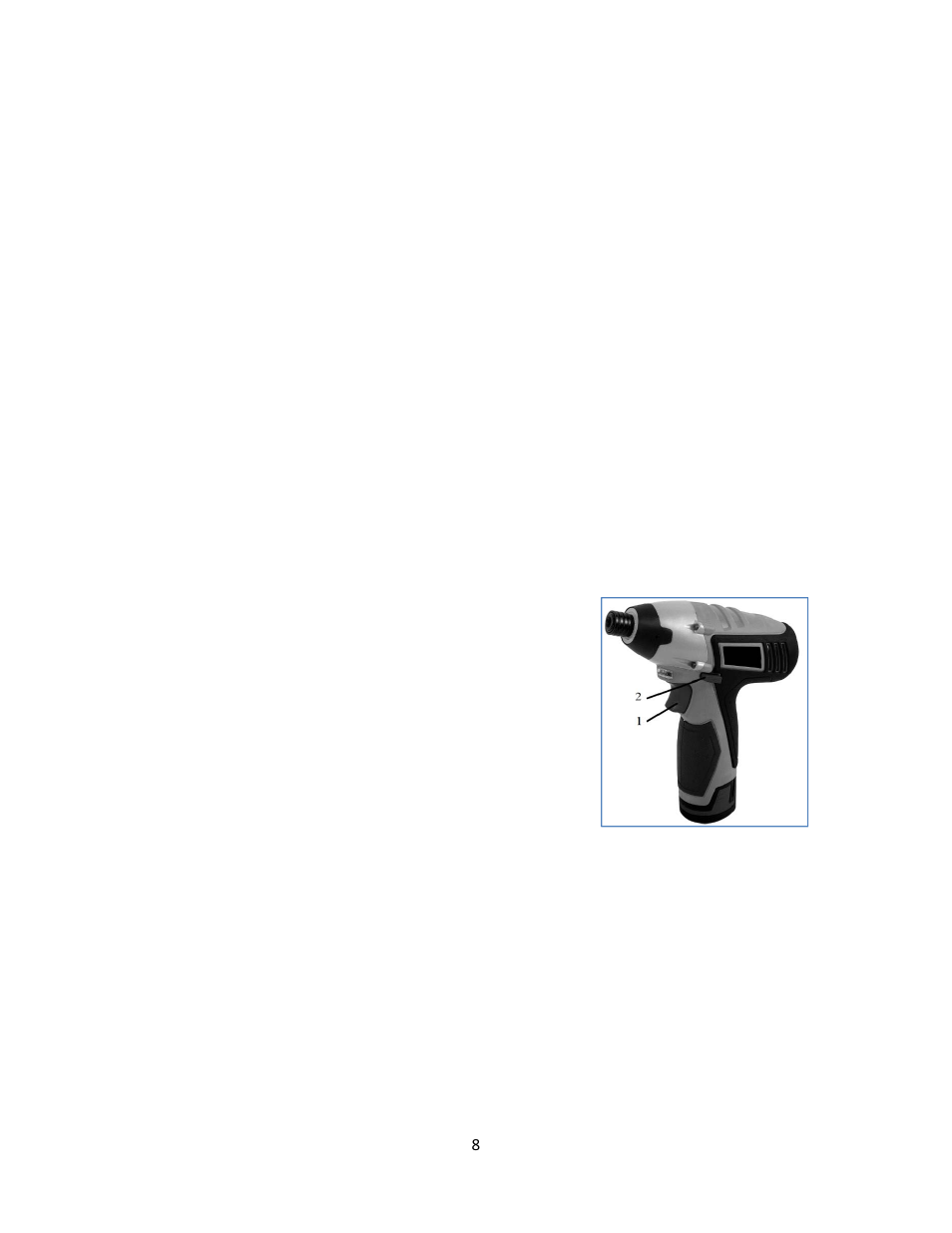 WEN 49212 Apex Pro 12V Lithium Ion Cordless Impact Screwdriver User Manual | Page 8 / 10