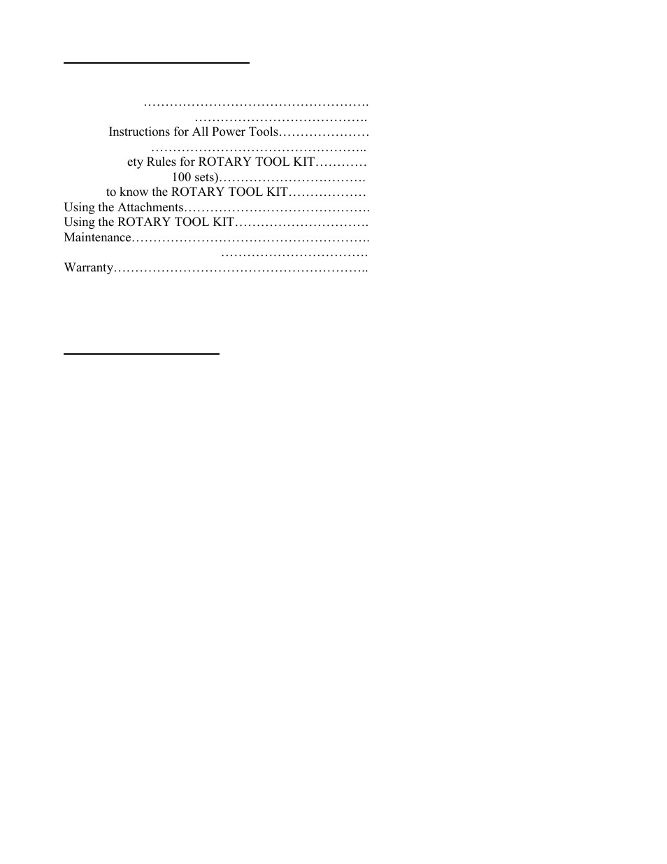 WEN 2307 101 Piece Rotary Tool Kit User Manual | Page 2 / 11