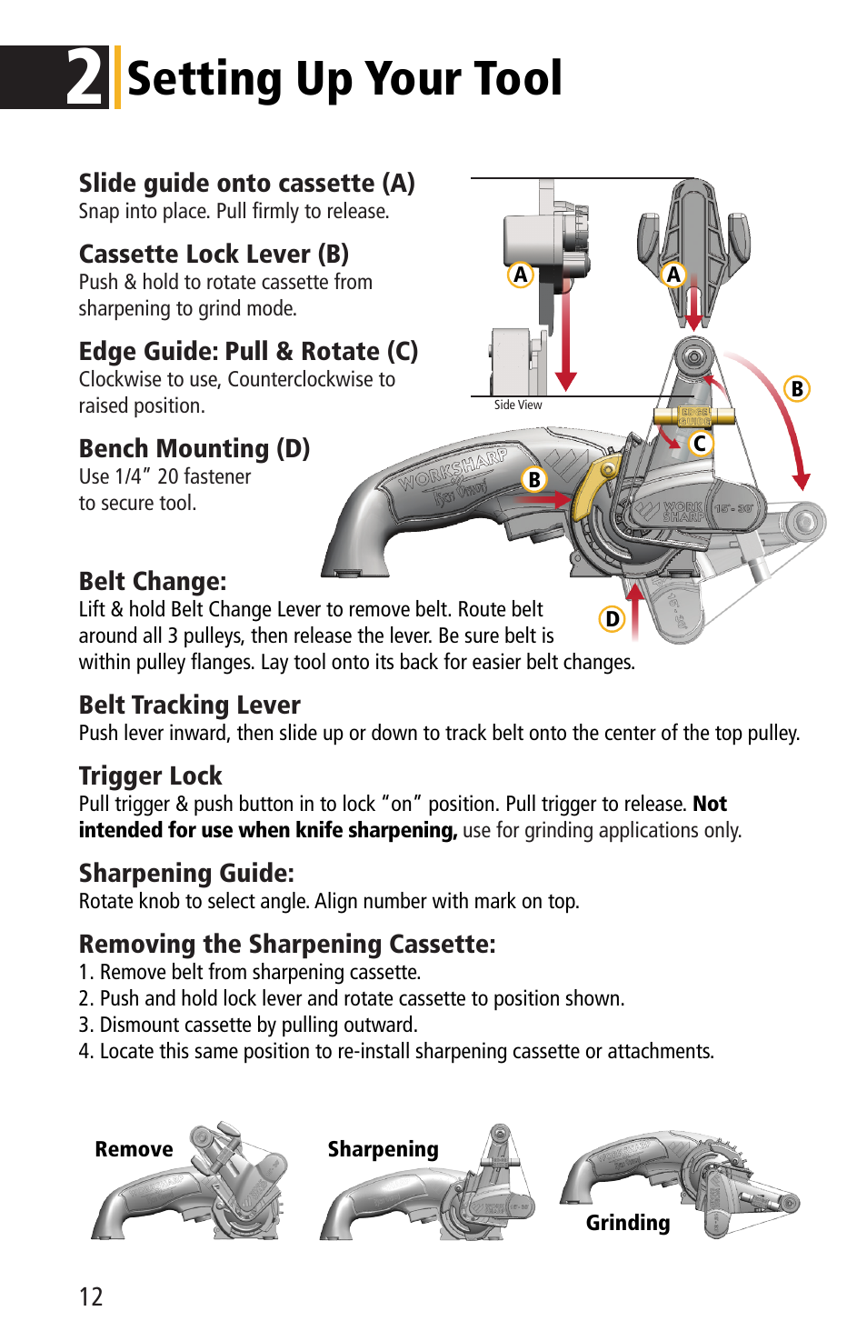 Setting up your tool | Work Sharp WSKTS-KO KNIFE & TOOL SHARPENER User Guide User Manual | Page 12 / 28