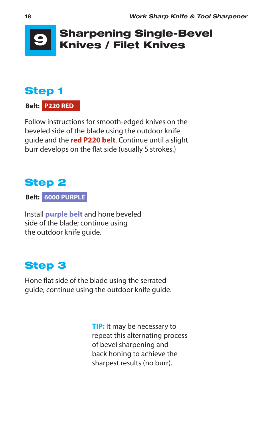 Step 3 | Work Sharp WSKTS-W Original KNIFE & TOOL SHARPENER User Manual | Page 18 / 24