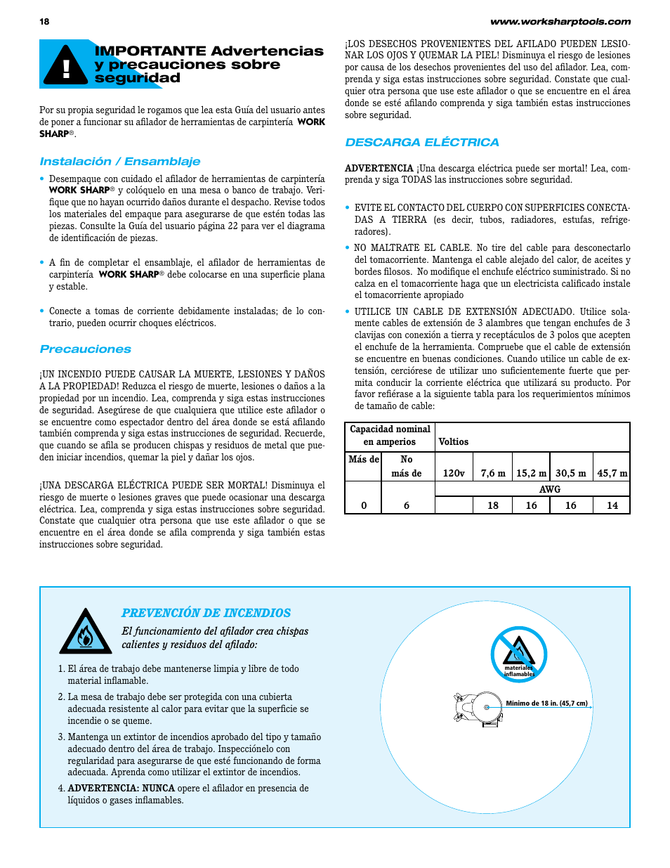 Work Sharp WS3000 Woodworking Tool Sharpener User Guide User Manual | Page 18 / 48