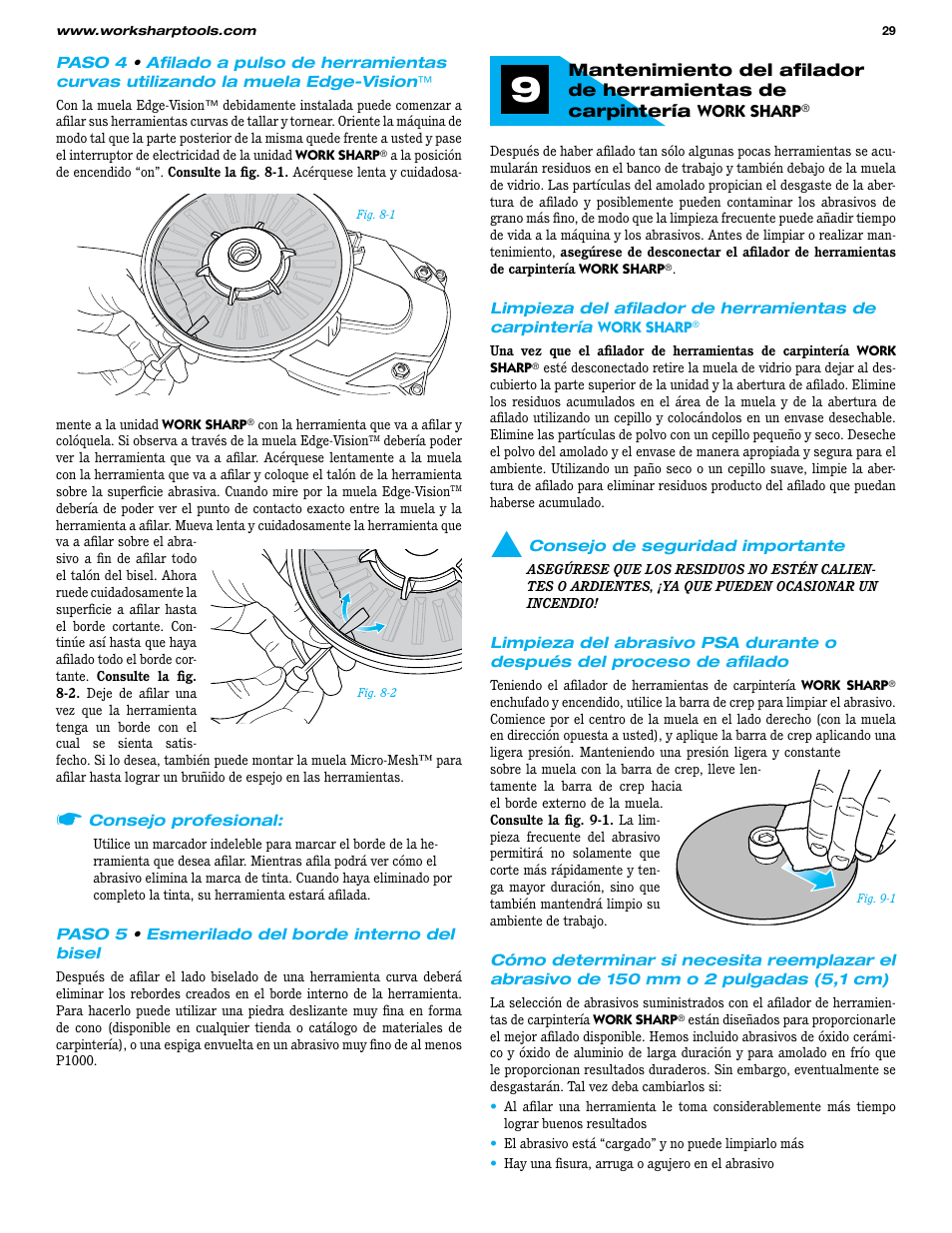 Work Sharp WS3000 Woodworking Tool Sharpener User Guide User Manual | Page 29 / 48