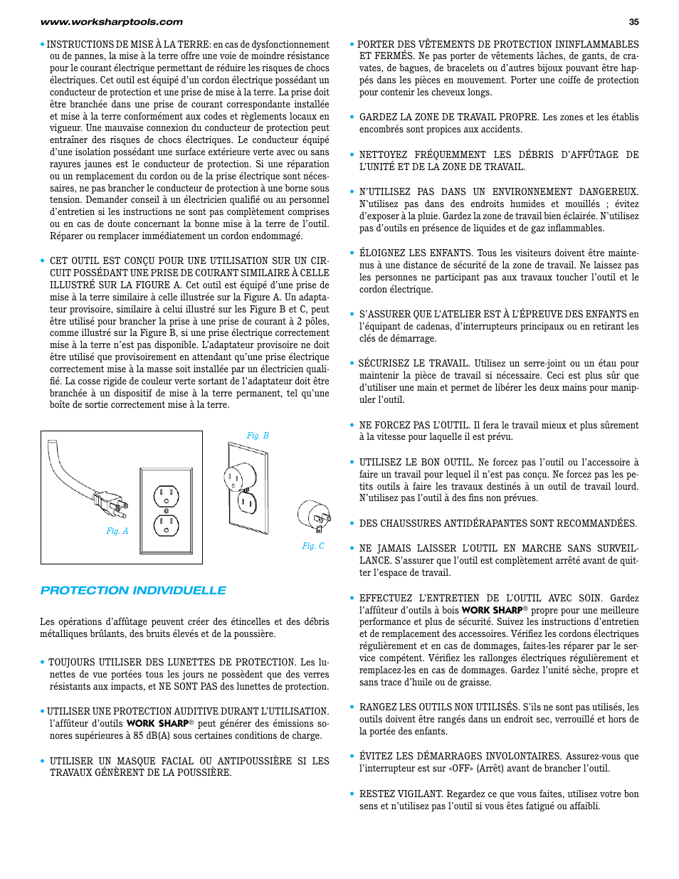 Work Sharp WS3000 Woodworking Tool Sharpener User Guide User Manual | Page 35 / 48