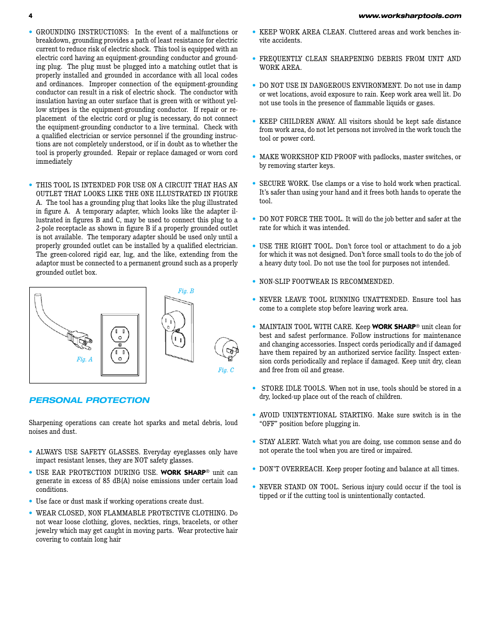 Work Sharp WS3000 Woodworking Tool Sharpener User Guide User Manual | Page 4 / 48