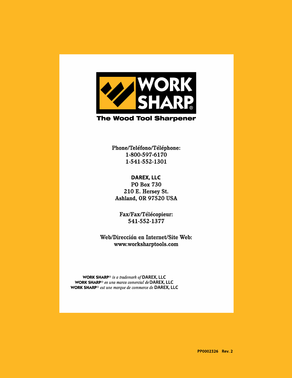 Work Sharp WS3000 Woodworking Tool Sharpener User Guide User Manual | Page 48 / 48