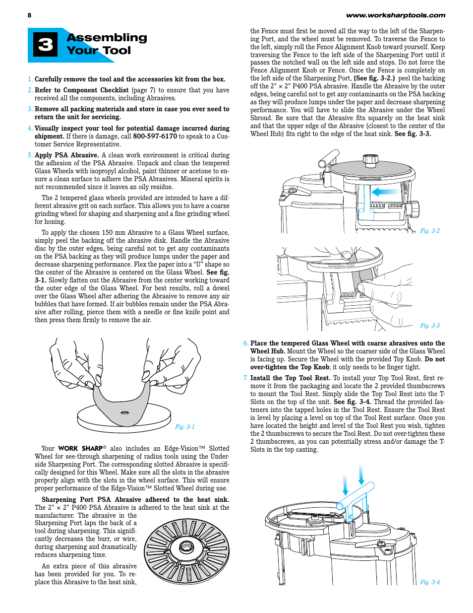 Assembling your tool | Work Sharp WS3000 Woodworking Tool Sharpener User Guide User Manual | Page 8 / 48