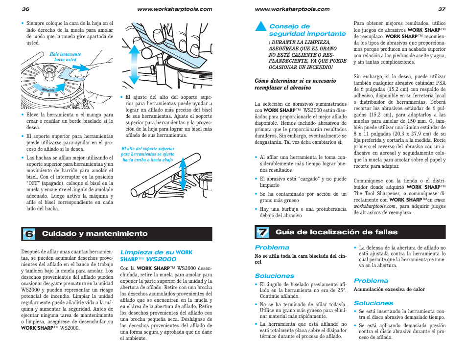 Work Sharp WS2000 Tool Sharpener & Grinder User Guide User Manual | Page 19 / 31
