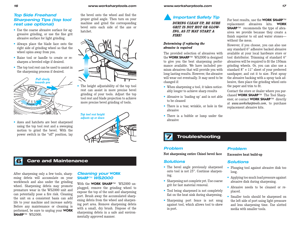Work Sharp WS2000 Tool Sharpener & Grinder User Guide User Manual | Page 9 / 31