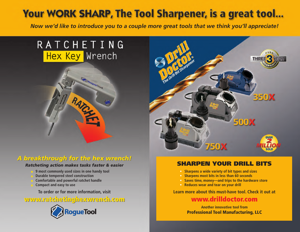 A breakthrough for the hex wrench, Sharpen your drill bits | Work Sharp WS2000 Tool Sharpener & Grinder Step By Step Guide User Manual | Page 31 / 32
