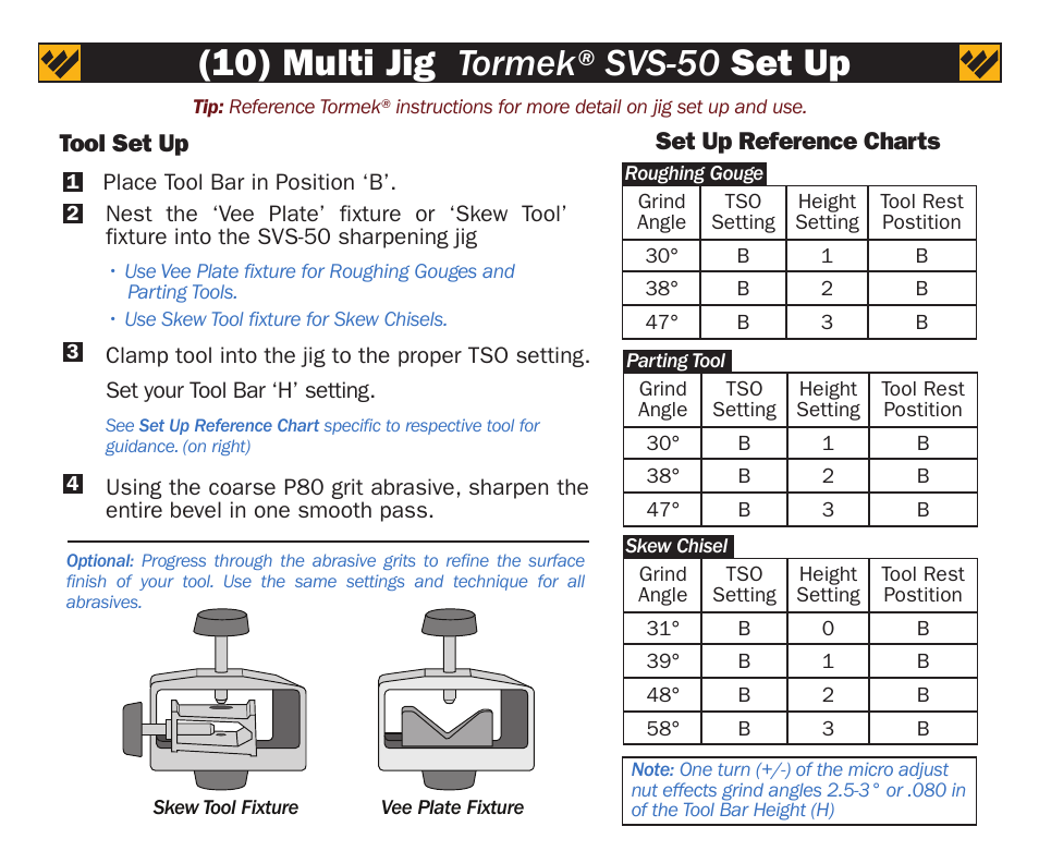 10) multi jig tormek® svs-50 set up | Work Sharp WS3000 Tool Bar Attachment User Manual | Page 9 / 16