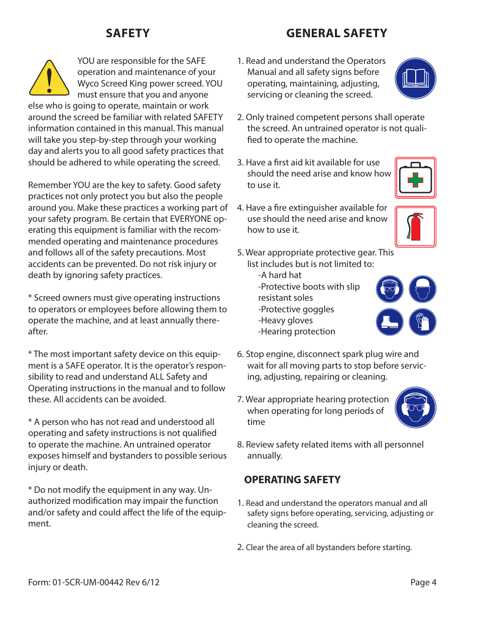 Safety, General safety | WycoTool Single and Double Powerhead User Manual | Page 4 / 12