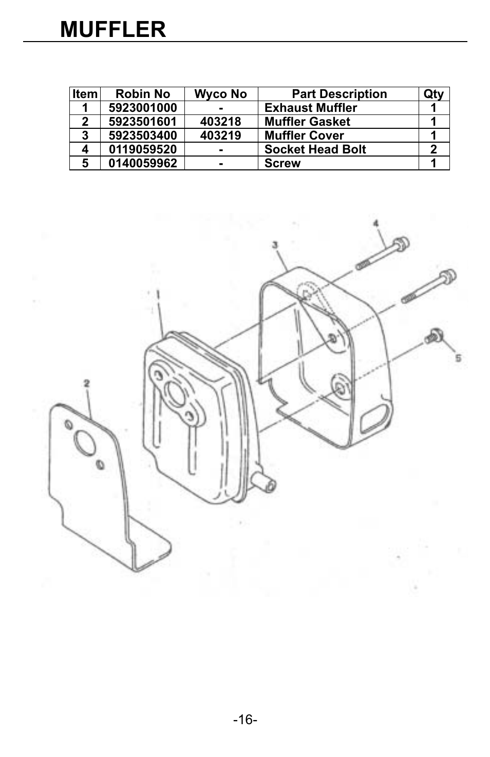 Muffler | WycoTool EH035 EZ-Vibe User Manual | Page 17 / 26