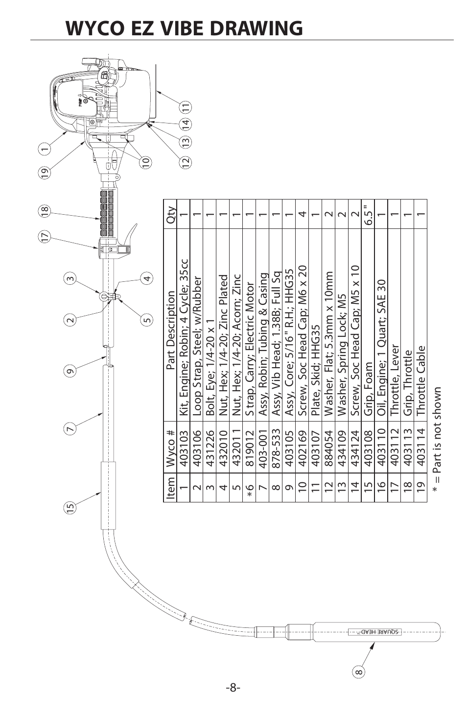 Wyco ez vibe drawing | WycoTool EH035 EZ-Vibe User Manual | Page 9 / 26