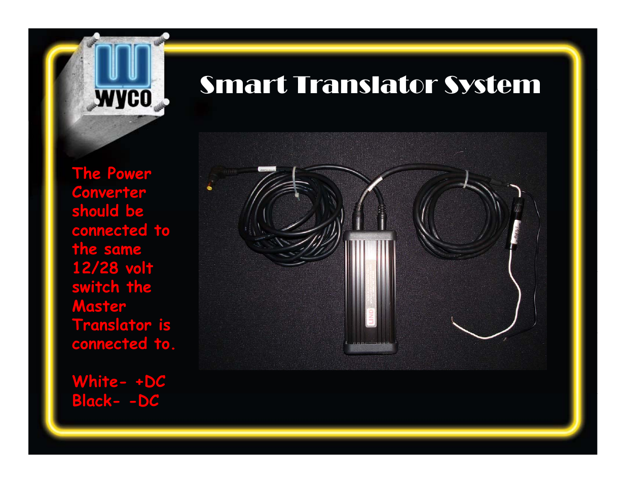 Smart translator system | WycoTool Smart Translator System Installation User Manual | Page 27 / 33