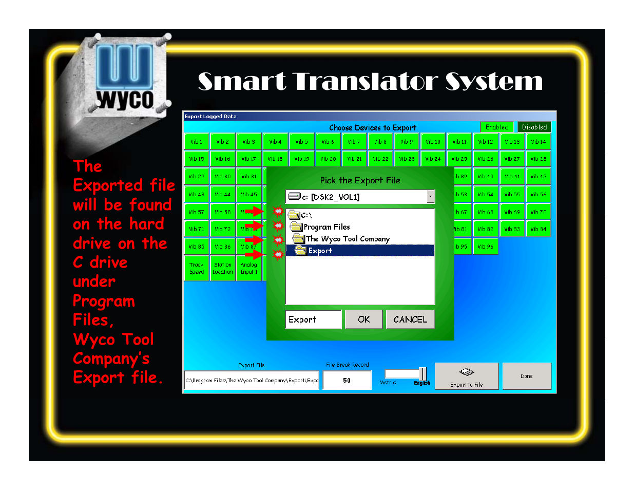 Smart translator system s sy | WycoTool Smart Translator System Software User Manual | Page 28 / 34