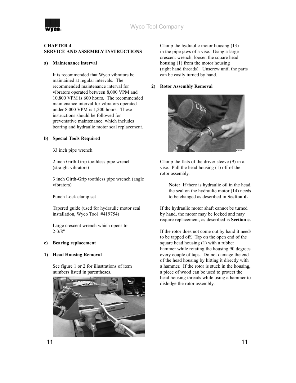 WycoTool Hydraulic Paving Vibrators User Manual | Page 13 / 25