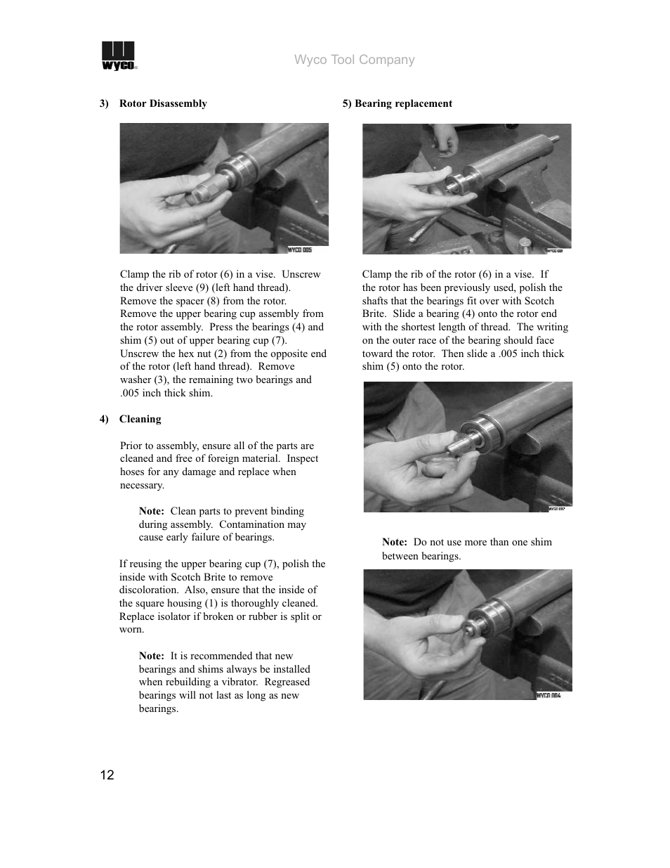 WycoTool Hydraulic Paving Vibrators User Manual | Page 14 / 25