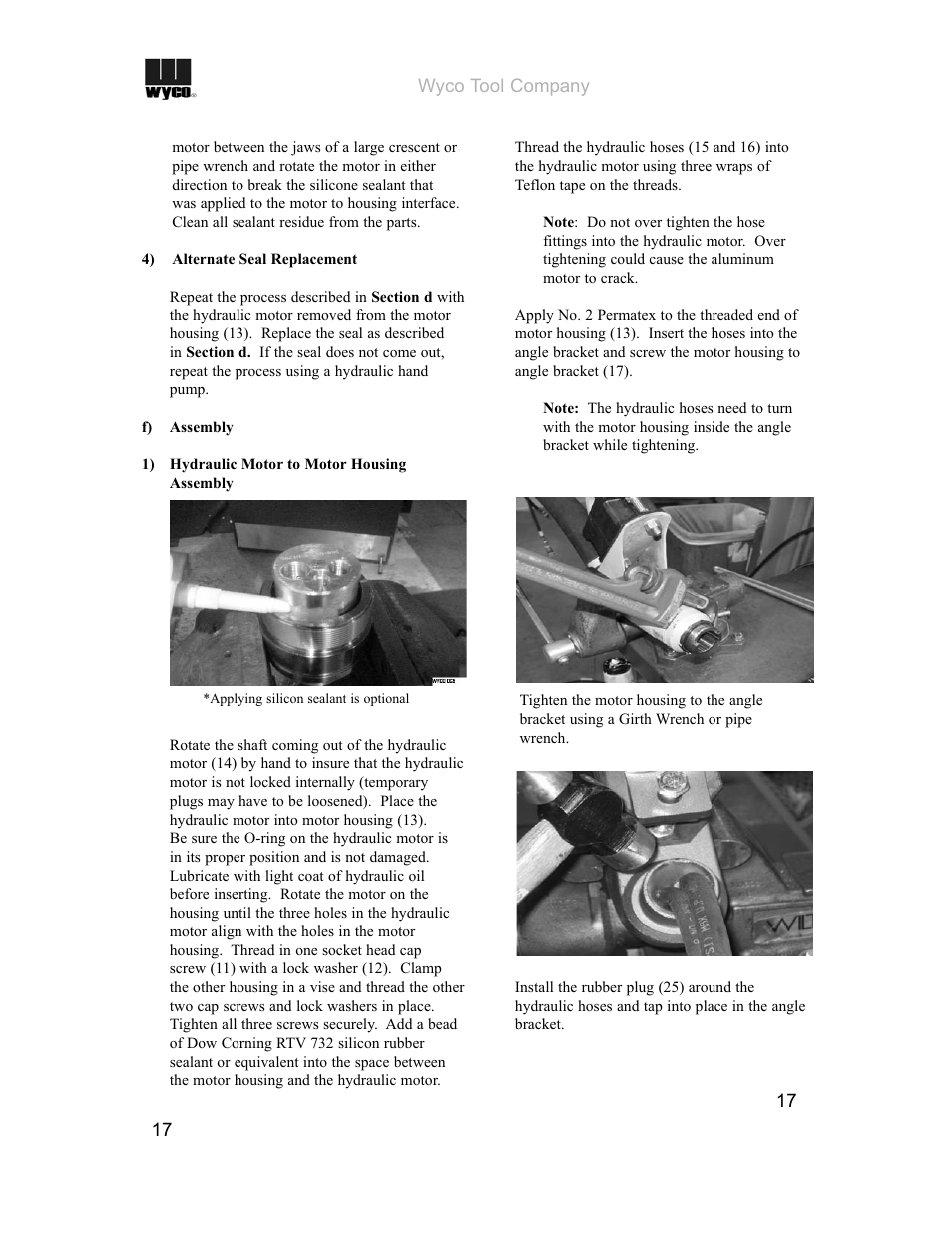 WycoTool Hydraulic Paving Vibrators User Manual | Page 19 / 25