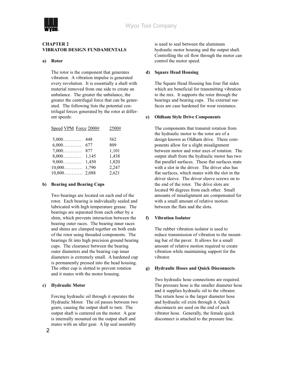 WycoTool Hydraulic Paving Vibrators User Manual | Page 4 / 25