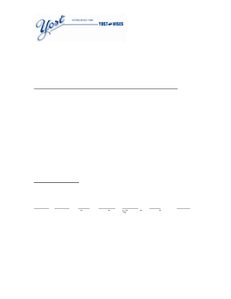 Yost Vises 650-HV User Manual | 6 pages