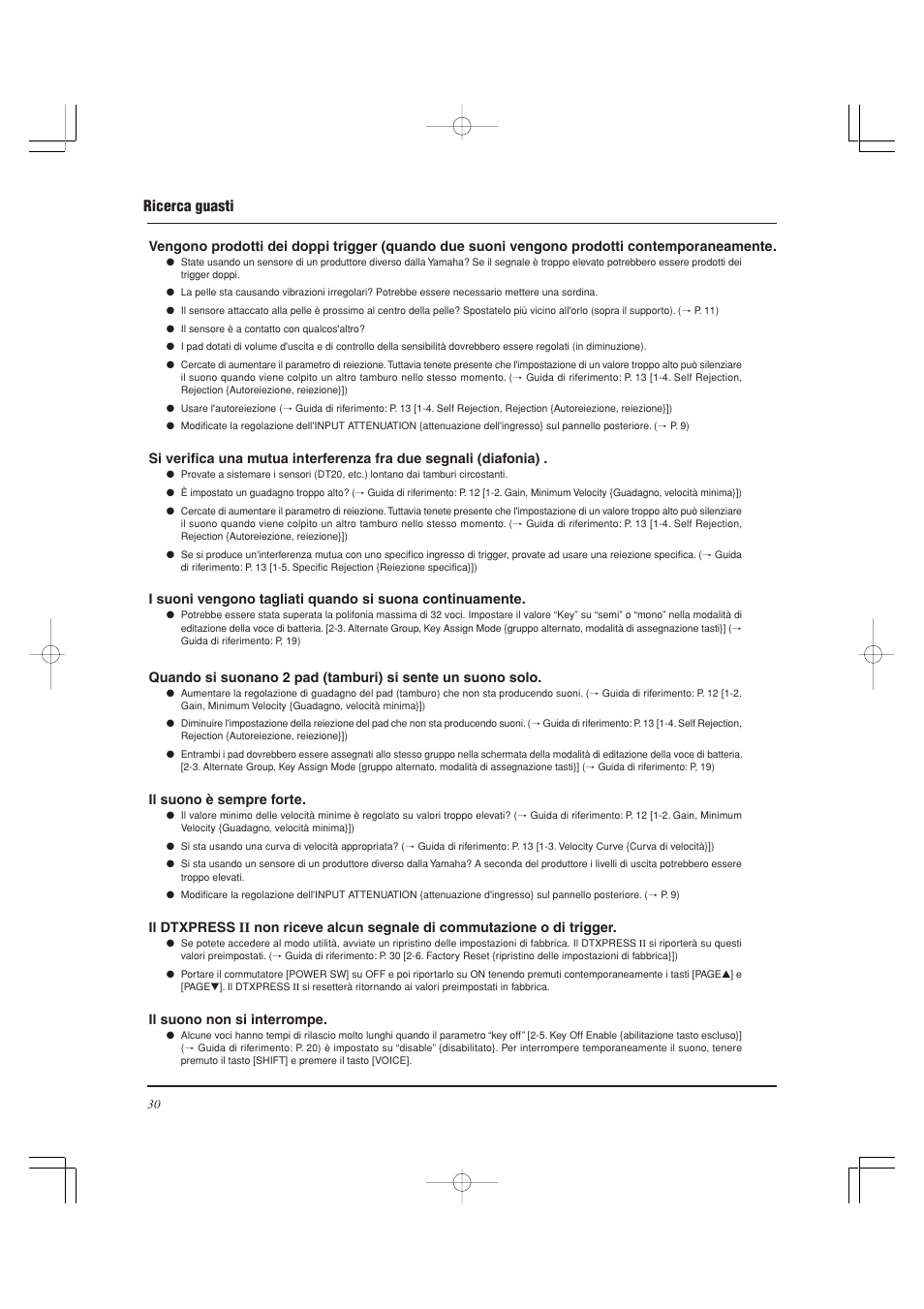 Ricerca guasti | Yamaha DTXPRESS II User Manual | Page 150 / 184