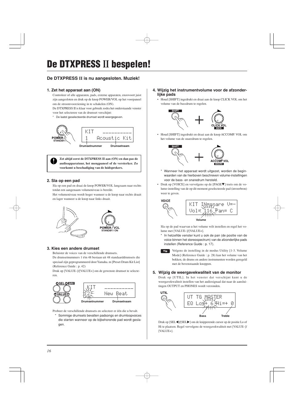 De dtxpress, Bespelen | Yamaha DTXPRESS II User Manual | Page 166 / 184