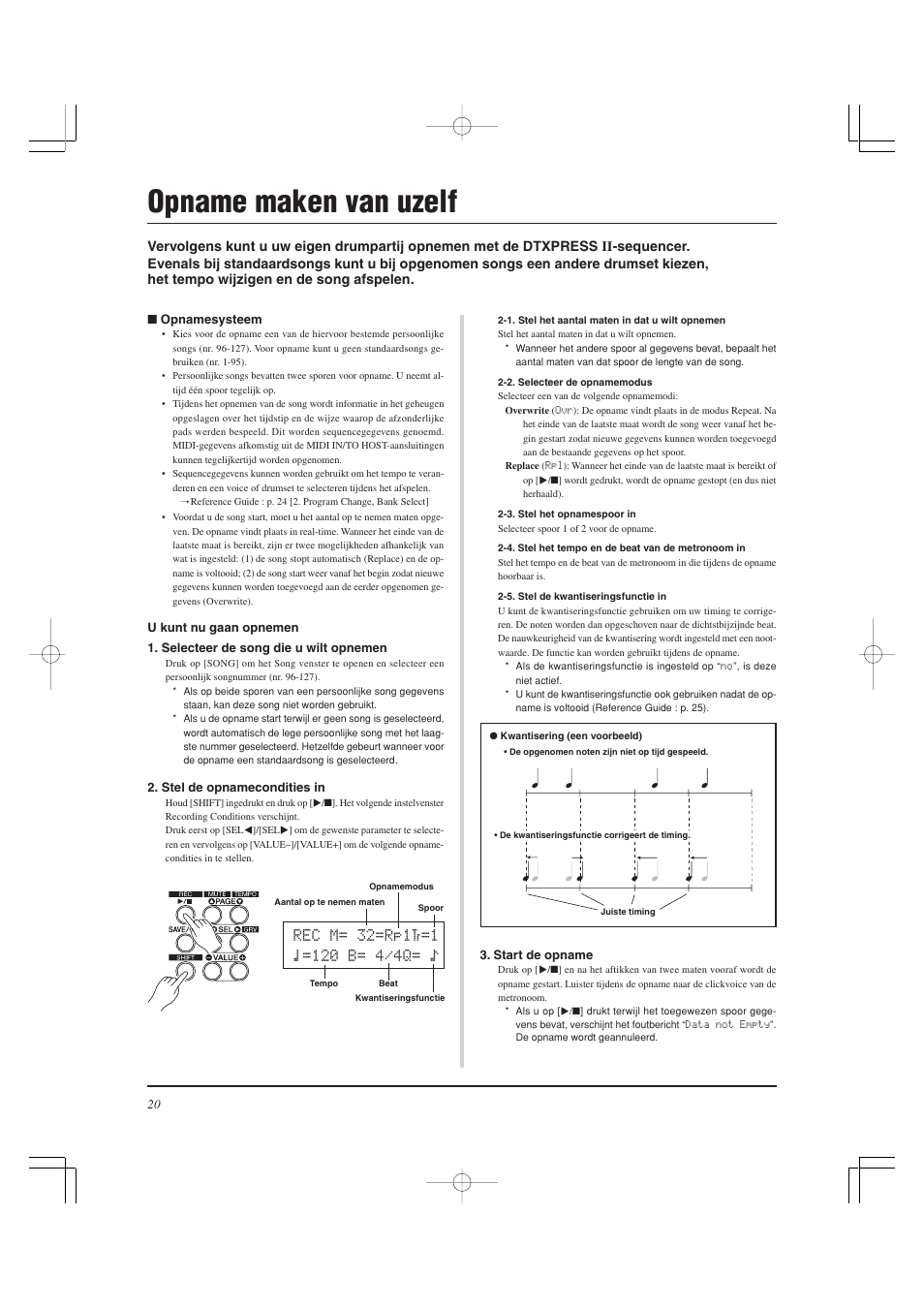 Opname maken van uzelf | Yamaha DTXPRESS II User Manual | Page 170 / 184