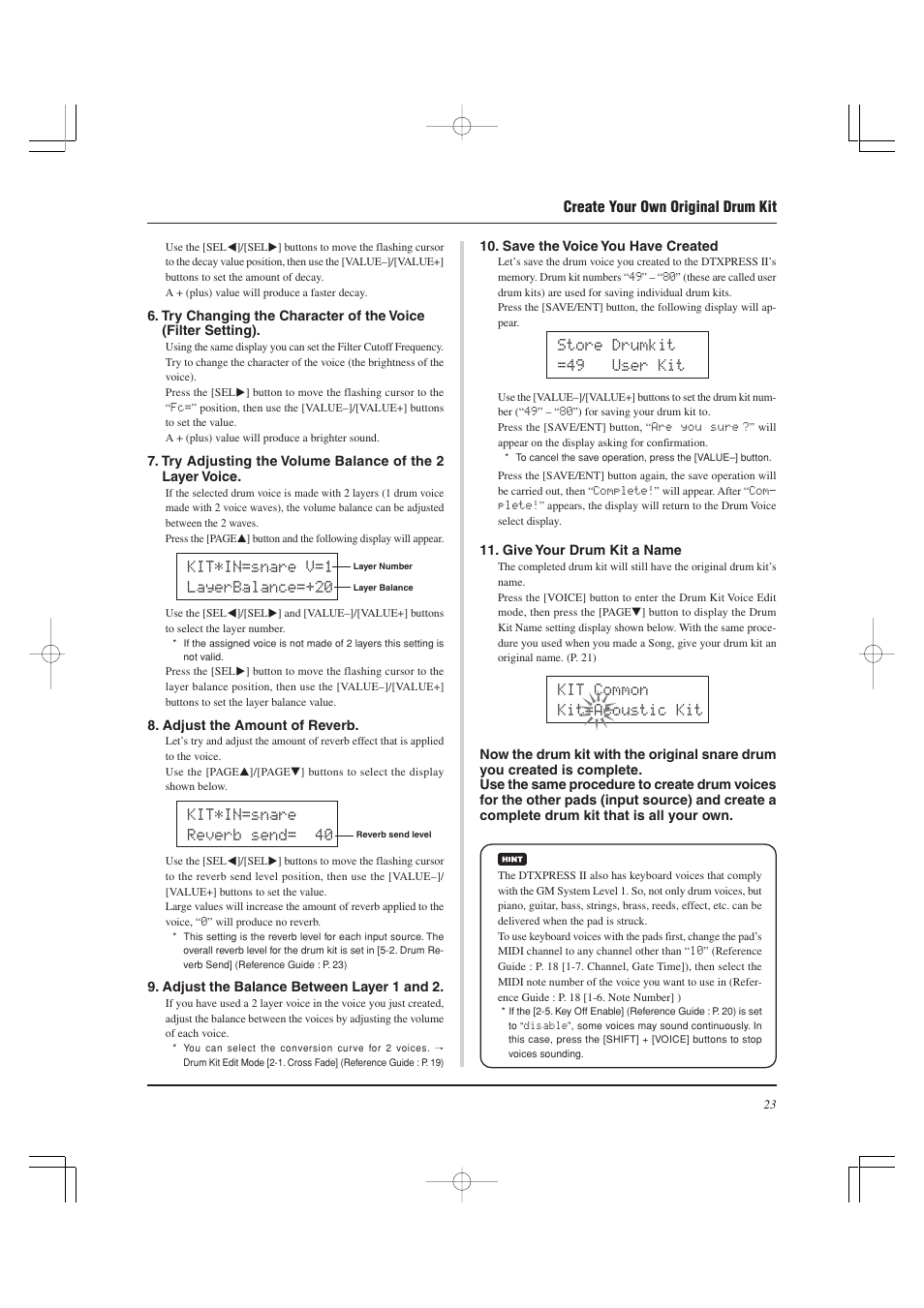 Yamaha DTXPRESS II User Manual | Page 23 / 184