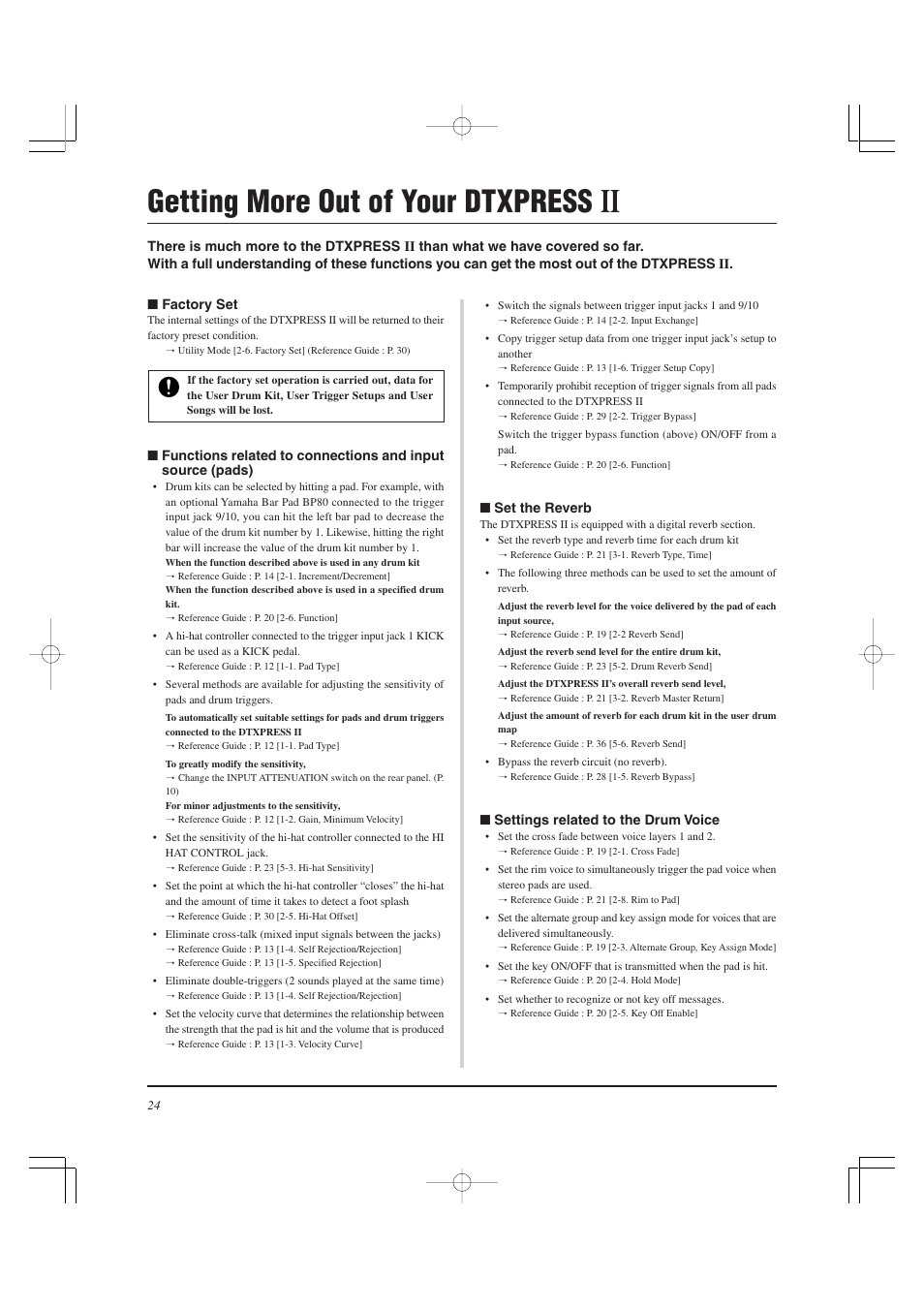 Getting more out of your dtxpress | Yamaha DTXPRESS II User Manual | Page 24 / 184