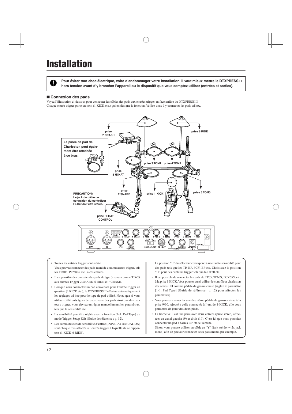 Installation | Yamaha DTXPRESS II User Manual | Page 40 / 184