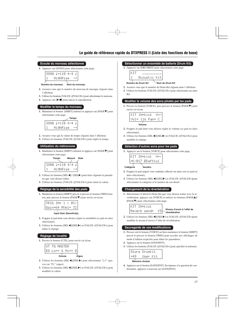 Yamaha DTXPRESS II User Manual | Page 45 / 184