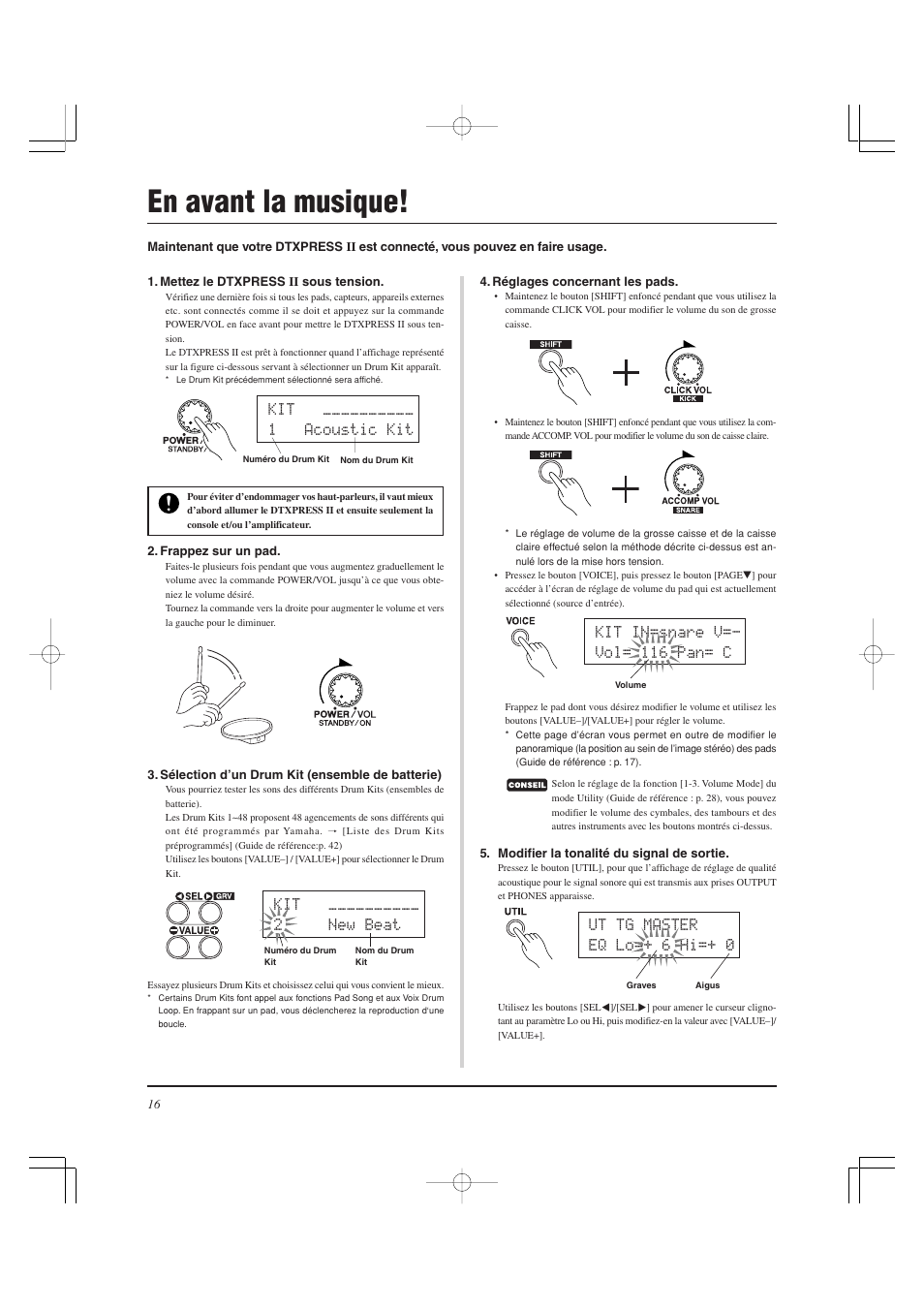 En avant la musique | Yamaha DTXPRESS II User Manual | Page 46 / 184