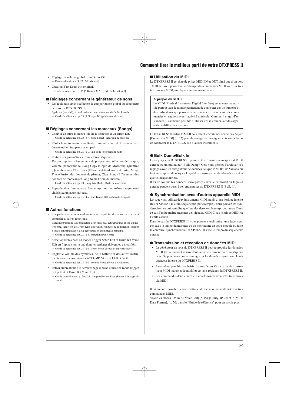 Comment tirer le meilleur parti de votre dtxpress | Yamaha DTXPRESS II User Manual | Page 55 / 184