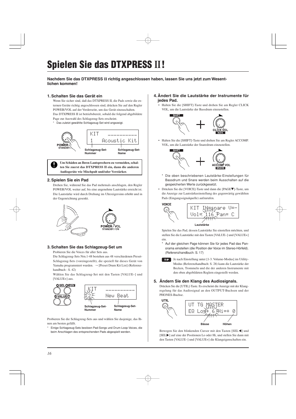 Spielen sie das dtxpress | Yamaha DTXPRESS II User Manual | Page 76 / 184