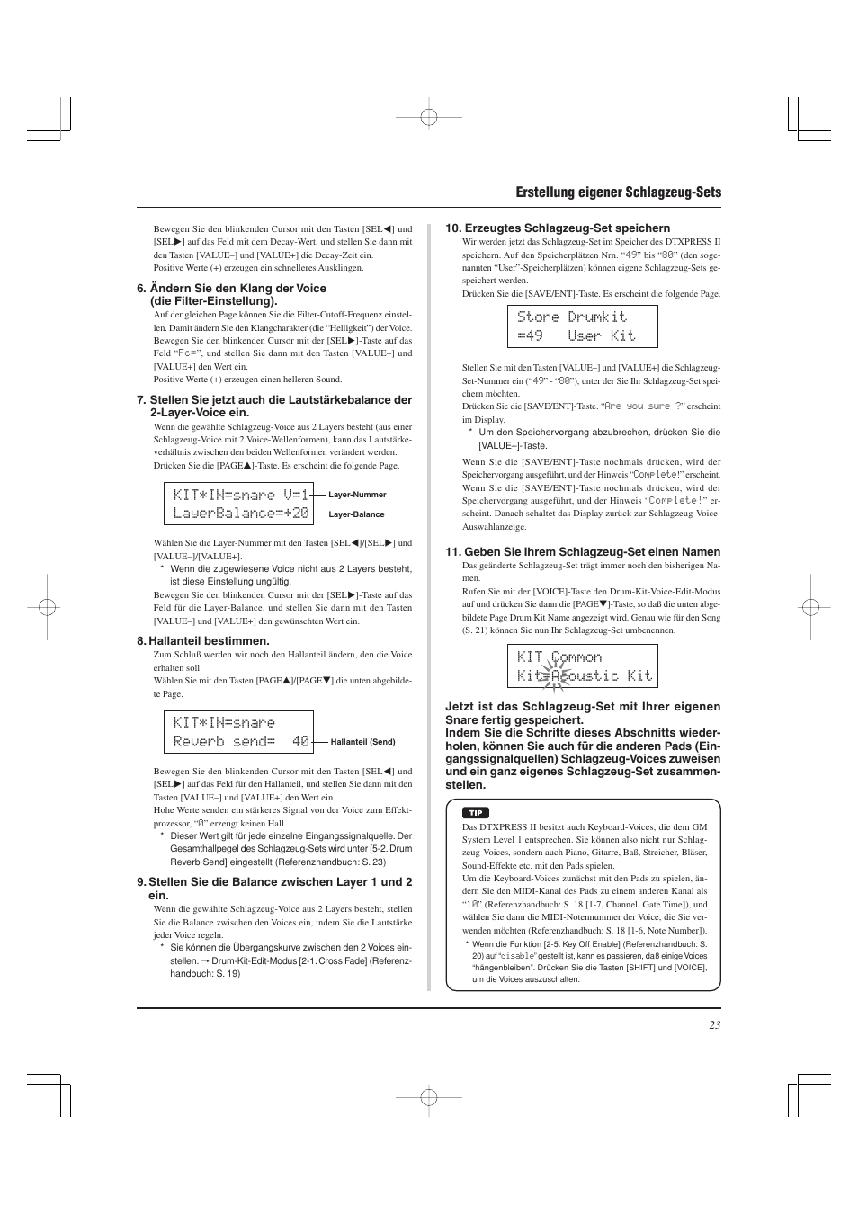 Erstellung eigener schlagzeug-sets | Yamaha DTXPRESS II User Manual | Page 83 / 184