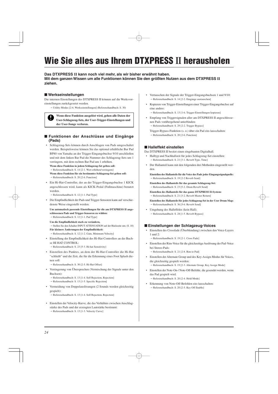 Wie sie alles aus ihrem dtxpress, Herausholen | Yamaha DTXPRESS II User Manual | Page 84 / 184