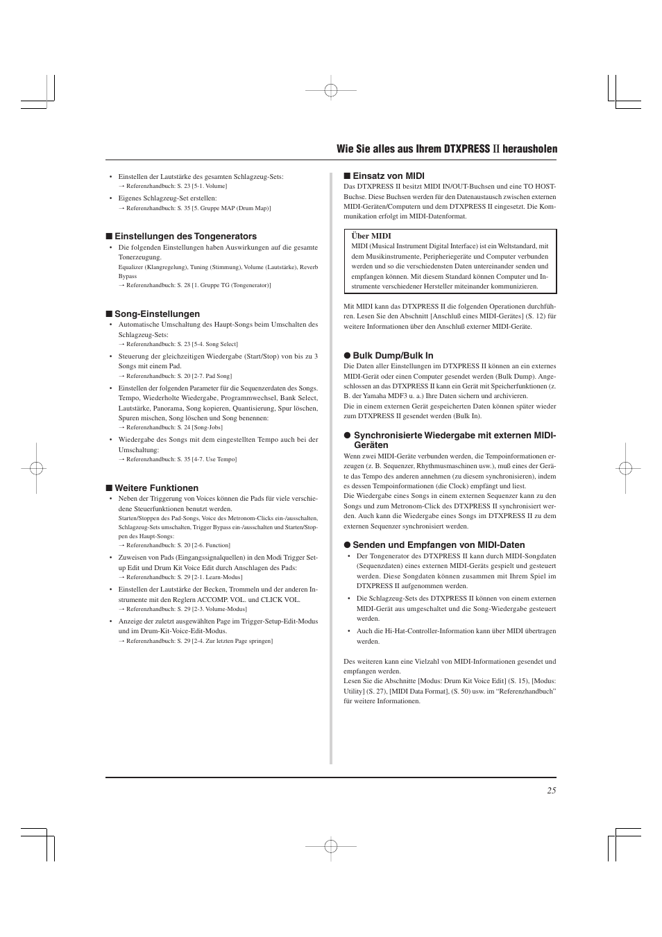 Wie sie alles aus ihrem dtxpress, Herausholen | Yamaha DTXPRESS II User Manual | Page 85 / 184