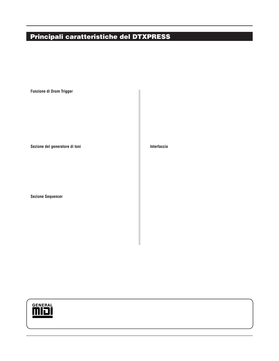 Principali caratteristiche del dtxpress iii | Yamaha DTXPRESS III User Manual | Page 134 / 196