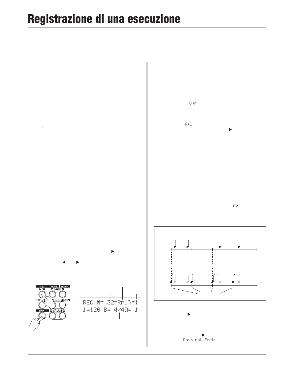 Registrazione di una esecuzione | Yamaha DTXPRESS III User Manual | Page 150 / 196