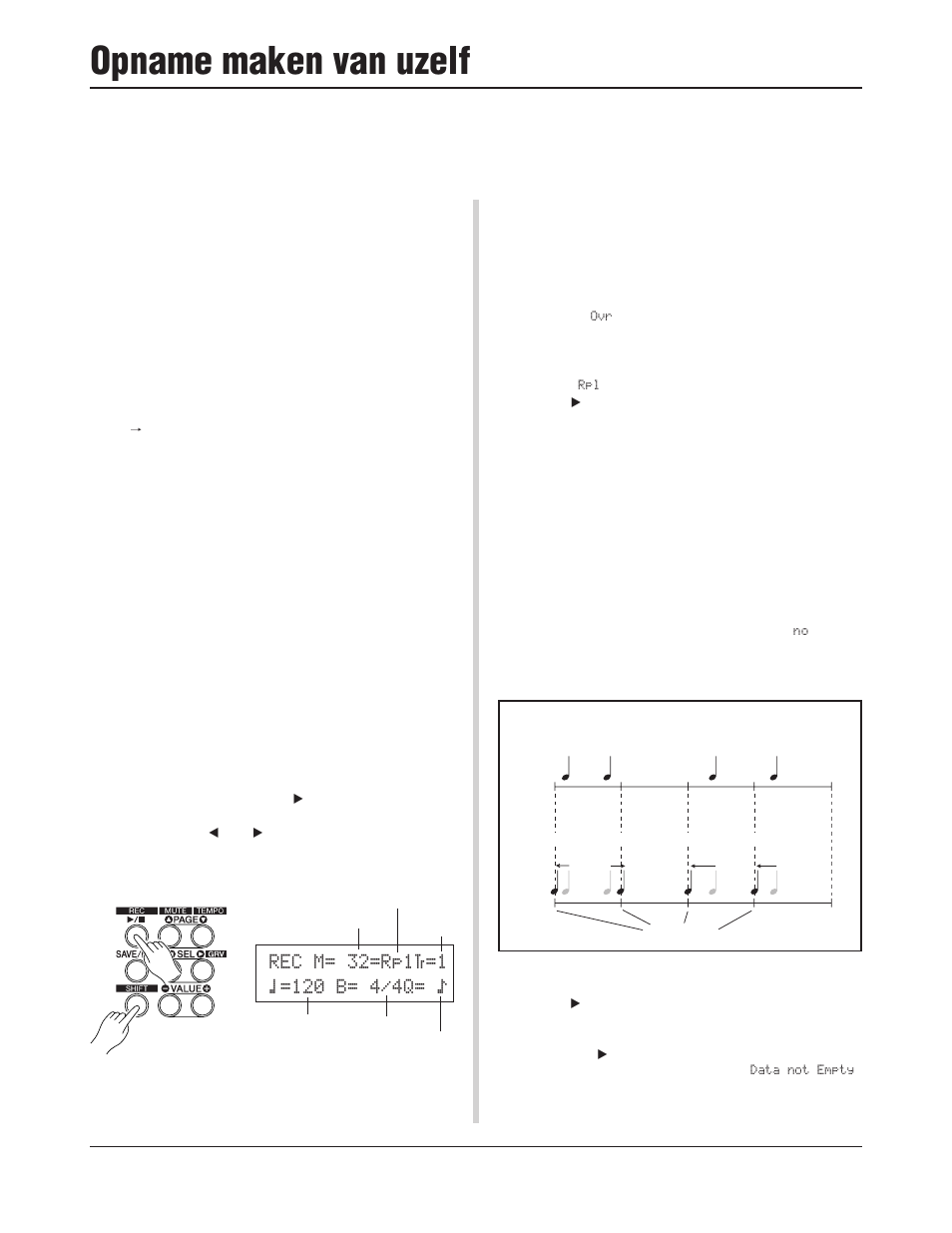 Opname maken van uzelf | Yamaha DTXPRESS III User Manual | Page 182 / 196