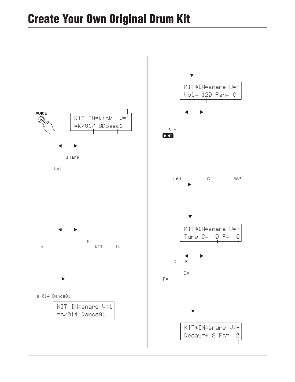 Create your own original drum kit | Yamaha DTXPRESS III User Manual | Page 24 / 196